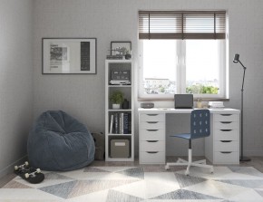 Стол письменный Ингар белый, 140x75, с двумя тумбами в Можге - mozhga.mebel24.online | фото 2