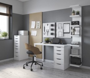 Стол письменный Ингар белый,120x75, с одной тумбой в Можге - mozhga.mebel24.online | фото 2