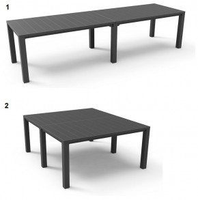 Стол раскладной Джули (Julie Double table 2 configurations) Графит в Можге - mozhga.mebel24.online | фото