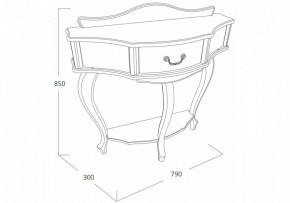 Стол туалетный Джульетта в Можге - mozhga.mebel24.online | фото 2