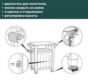 Столик для барбекю 105л (Unity 105L) графит в Можге - mozhga.mebel24.online | фото 5