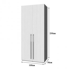 СТОУН С22 Шкаф 2-х створчатый с ящиками (камень темный/ирландский дуб) в Можге - mozhga.mebel24.online | фото 2