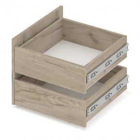 СТОУН С32 Шкаф 3-х створчатый с ящиками (серый дуб/белый) в Можге - mozhga.mebel24.online | фото 5