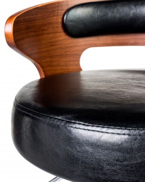 Стул барный DOBRIN FRED BLACK, коричневое дерево, чёрный в Можге - mozhga.mebel24.online | фото 6