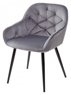 Стул BREEZE BLUVEL-14 GREY, велюр / черный каркас М-City в Можге - mozhga.mebel24.online | фото 1