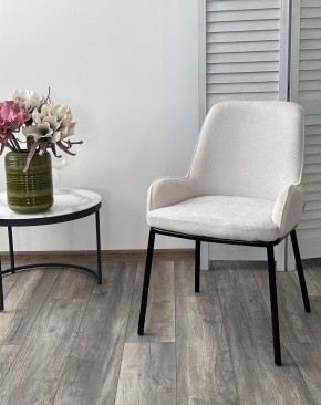 Стул BRIO CATO-01 Белый, фактурная ткань / черный каркас, ®DISAUR в Можге - mozhga.mebel24.online | фото 3