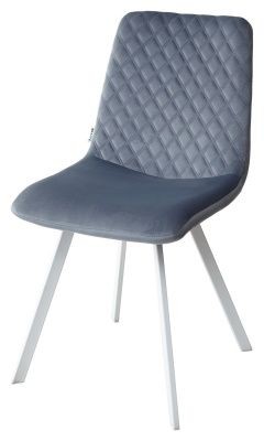 Стул DAIQUIRI BLUVEL-06 BLUE / белый каркас, велюр М-City в Можге - mozhga.mebel24.online | фото 1