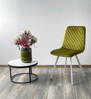 Стул DAIQUIRI BLUVEL-75 OLIVA / белый каркас, велюр М-City в Можге - mozhga.mebel24.online | фото 3