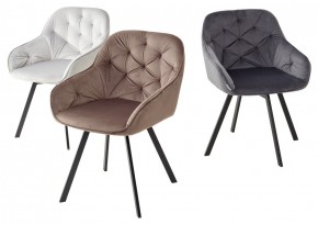 Стул GALE 360 град. поворот. BLUVEL-03 LIGHT GREY, велюр/ черный каркас, М-City в Можге - mozhga.mebel24.online | фото 2