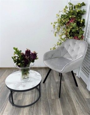 Стул GALE 360 град. поворот. BLUVEL-03 LIGHT GREY, велюр/ черный каркас, М-City в Можге - mozhga.mebel24.online | фото 6