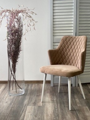 Стул HERMAN 360 град. БЕЖЕВЫЙ #5, велюр / белый каркас М-City в Можге - mozhga.mebel24.online | фото 2