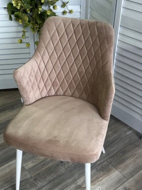 Стул HERMAN 360 град. БЕЖЕВЫЙ #5, велюр / белый каркас М-City в Можге - mozhga.mebel24.online | фото 5