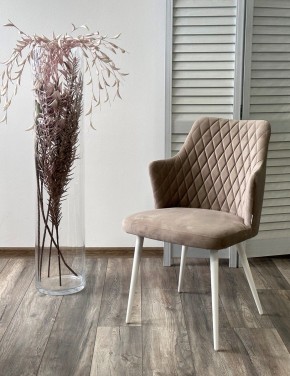 Стул HERMAN 360 град. ЛАТТЕ #25, велюр / белый каркас М-City в Можге - mozhga.mebel24.online | фото 2
