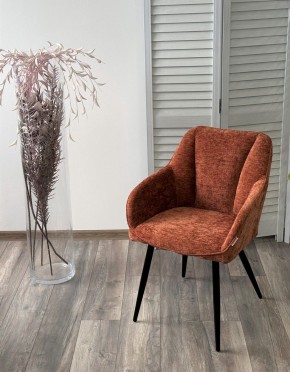 Стул REFLET 3018-09 терракотовый, шенилл / черный каркас, ®DISAUR в Можге - mozhga.mebel24.online | фото 3
