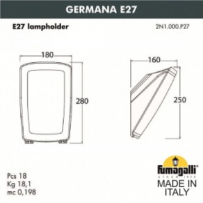 Светильник на штанге Fumagalli Germana 2N1.000.000.AYF1R в Можге - mozhga.mebel24.online | фото 3