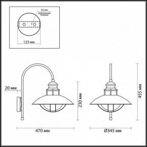 Светильник на штанге Odeon Light Dante 4164/1WA в Можге - mozhga.mebel24.online | фото 5