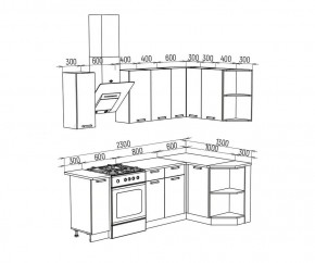 ТЕХНО Кухонный гарнитур угловой 1,7х1,3 м Компоновка №6 в Можге - mozhga.mebel24.online | фото 8