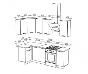 ТЕХНО Кухонный гарнитур угловой 1,8х1,1 м Компоновка №6 в Можге - mozhga.mebel24.online | фото 6