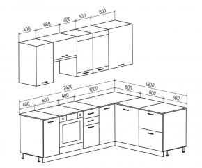 ТЕХНО Кухонный гарнитур угловой 2,4х1,8 м Компоновка №3 (Пудра софт/Угольный софт) в Можге - mozhga.mebel24.online | фото 3