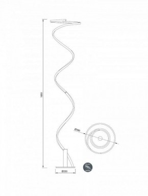 Торшер Mantra Helix 6102 в Можге - mozhga.mebel24.online | фото 2