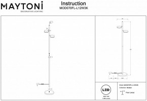 Торшер Maytoni Fad MOD070FL-L12W3K в Можге - mozhga.mebel24.online | фото 3