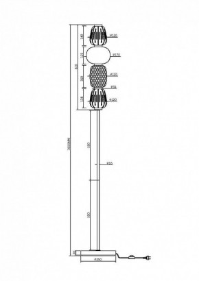 Торшер Maytoni Pattern MOD267FL-L32CH3K в Можге - mozhga.mebel24.online | фото 2