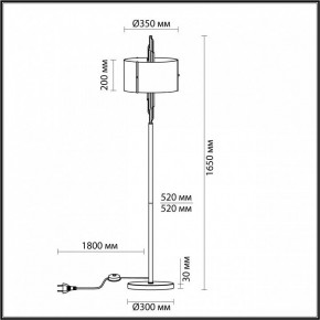 Торшер Odeon Light Margaret 5415/3F в Можге - mozhga.mebel24.online | фото 4