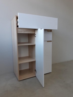 ТРИО Спальный гарнитур (модульный) сонома/белый в Можге - mozhga.mebel24.online | фото 10