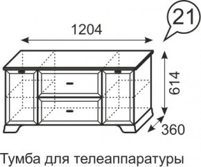 Тумба для телеаппаратуры Венеция 21 бодега в Можге - mozhga.mebel24.online | фото 3