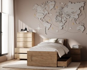 Тумба КАСТОР малая с двумя ящиками, цвет Дуб Сонома в Можге - mozhga.mebel24.online | фото 3