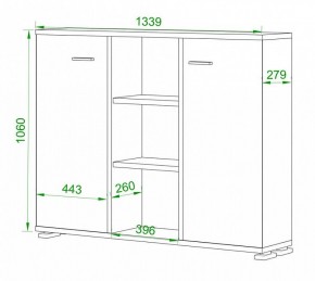 Тумба комбинированная Домино ПУ-60-3 в Можге - mozhga.mebel24.online | фото 2