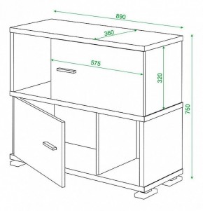 Тумба комбинированная Домино СБ-30/2 в Можге - mozhga.mebel24.online | фото 3