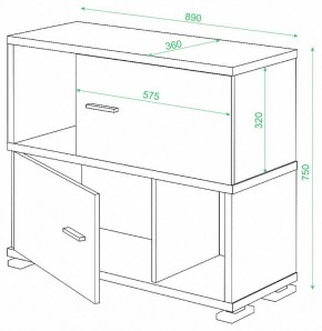 Тумба комбинированная Домино СБ-30/2 в Можге - mozhga.mebel24.online | фото 3