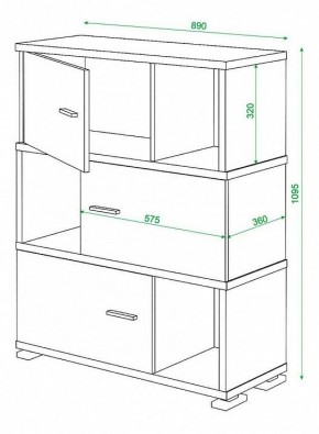 Тумба комбинированная Домино СБ-30/3 в Можге - mozhga.mebel24.online | фото 2