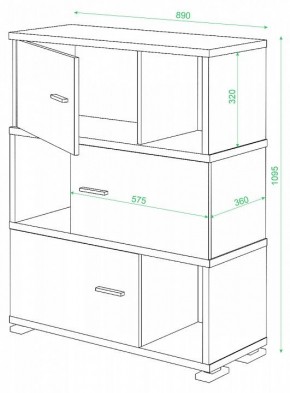 Тумба комбинированная СБ-30/3 в Можге - mozhga.mebel24.online | фото 2