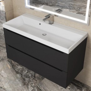 Тумба под раковину Uperwood Tanos 100 см, подвесная, черная матовая в Можге - mozhga.mebel24.online | фото