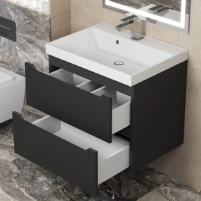 Тумба под раковину Uperwood Tanos 60 см, подвесная, черная матовая в Можге - mozhga.mebel24.online | фото 2