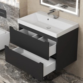 Тумба под раковину Uperwood Tanos 70 см, подвесная, черная матовая в Можге - mozhga.mebel24.online | фото 2