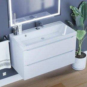 Тумба под раковину Uperwood Tanos 90 см, подвесная, белая матовая в Можге - mozhga.mebel24.online | фото 5