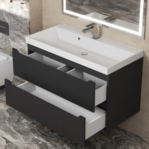 Тумба под раковину Uperwood Tanos 90 см, подвесная, черная матовая в Можге - mozhga.mebel24.online | фото 10