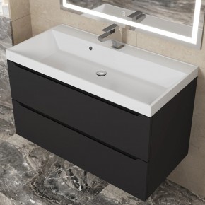 Тумба под раковину Uperwood Tanos 90 см, подвесная, черная матовая в Можге - mozhga.mebel24.online | фото 11