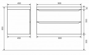 Тумба под раковину Uperwood Tanos 90 см, подвесная, черная матовая в Можге - mozhga.mebel24.online | фото 6