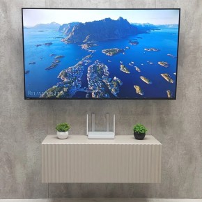 Тумба подвесная под ТВ LINES MTV3-MA 900 Бежевый (Леда-М 10.1.5) в Можге - mozhga.mebel24.online | фото 3
