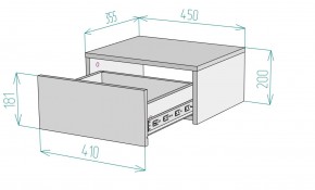 Тумба подвесная прикроватная K209 в Можге - mozhga.mebel24.online | фото 2
