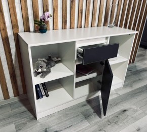 Тумба ТВ малая Парус (Белый/Графит) в Можге - mozhga.mebel24.online | фото 2