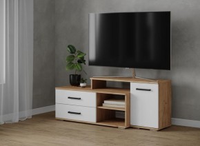 Тумба ТВ Парус-3 Дуб крафт золотой/Белый в Можге - mozhga.mebel24.online | фото