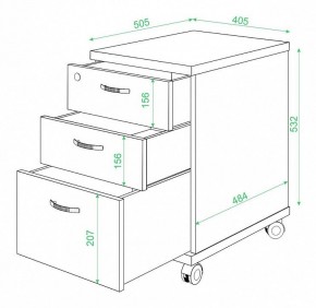 Тумбочка Домино ТС-2 в Можге - mozhga.mebel24.online | фото 3