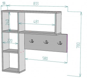 Вешалка настенная для одежды V28 в Можге - mozhga.mebel24.online | фото 2