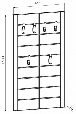 Вешалка настенная Изабель ИЗ-80 в Можге - mozhga.mebel24.online | фото 2