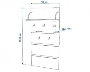 Вешалка Нобиле Веш-70 в Можге - mozhga.mebel24.online | фото 2